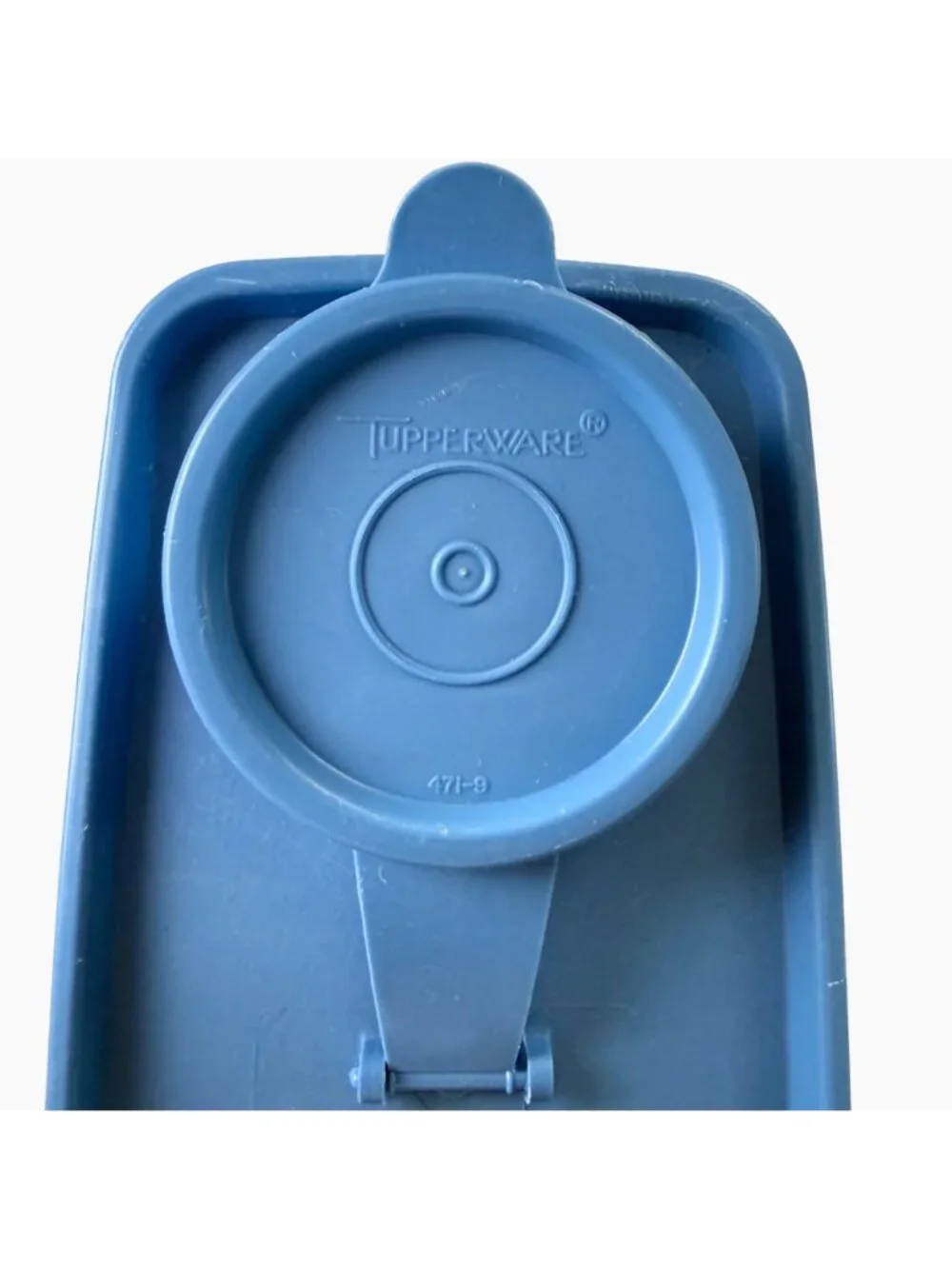 Vintage Tupperware Cereal Keeper 13 Cup #469 Bold N Blue Flip Top Lid 470 471